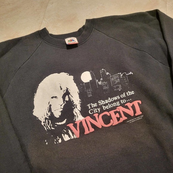 VTG 1988 Vincent Beauty & The Beast TV Series PROMO 80s Sweatshirt Mens L Large